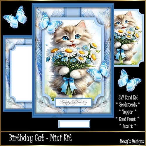 Birthday Cat - 5x7 Mini Kit