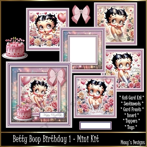 Betty Boop Birthday 1 - 6x6 Mini Kit