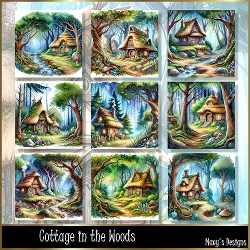 Cottage in the Woods - Illustrations for Cards, Mini kits & Designers