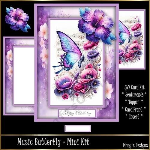 Music Butterfly - 5x7 Mini Kit