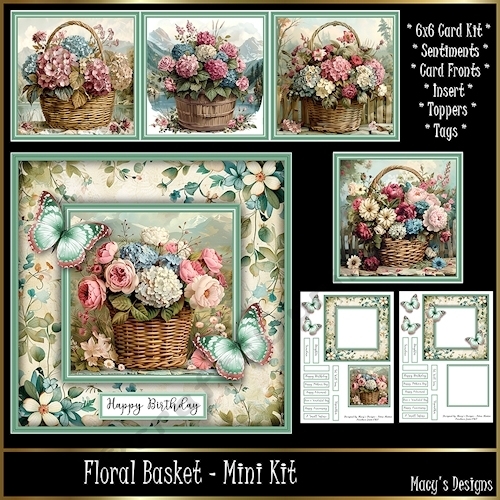 Floral Basket - 6x6 Mini Kit