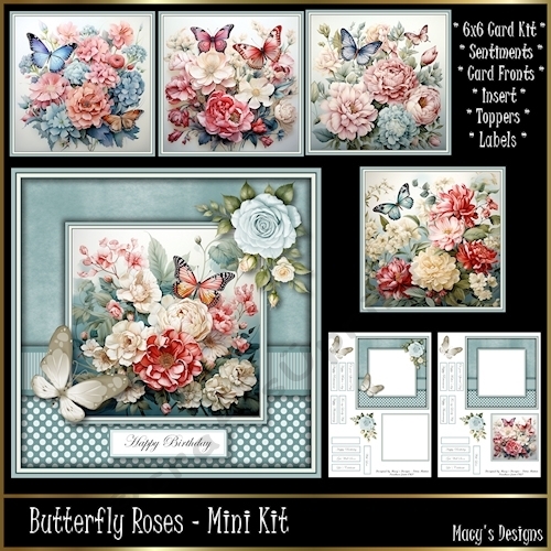 cup1391089_124264 - Butterfly Roses - 6x6 Mini Kit
