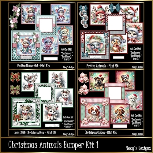 Christmas Animals 6x6 Bumper Kit 1 