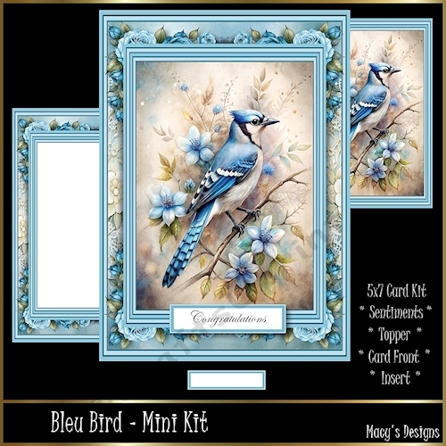 Bleu Bird - 5x7 Mini Kit