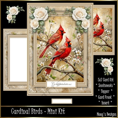 Cardinals Birds - 5x7 Mini Kit
