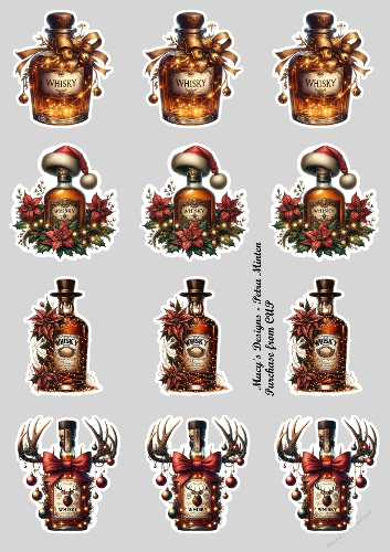 Christmas Bottle Stickers 2