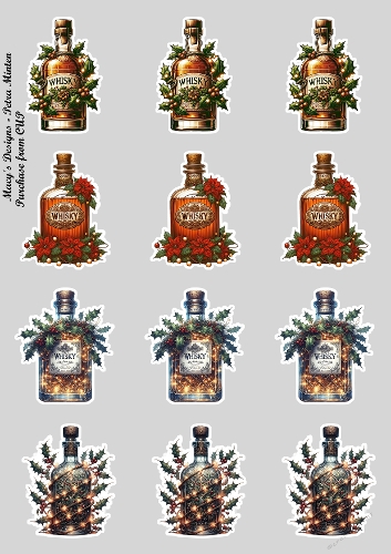 Christmas Bottle Stickers 3