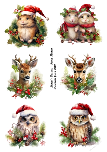 Christmas Animals Stickers 1