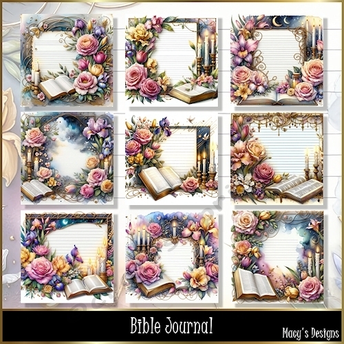 Bible Journal - Illustrations for Cards, Mini kits & Designers