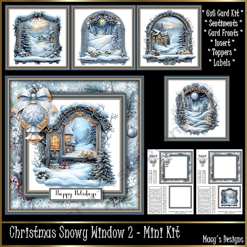 Christmas Snowy Windows 2 - 6x6 Mini Kit