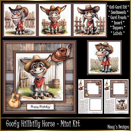 Goofy Hillbilly Horse - 6x6 Mini Kit