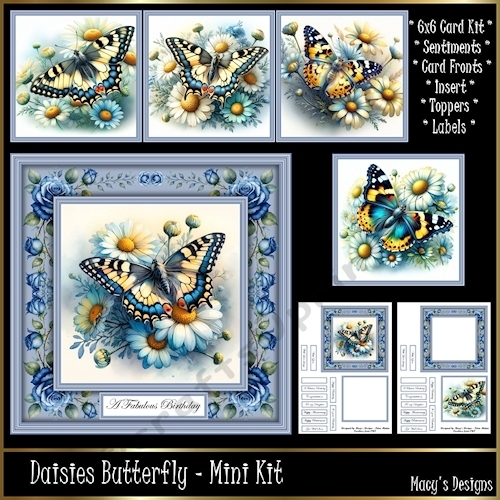 cup1393432_124264 - Daisies Butterfly - 6x6 Mini Kit