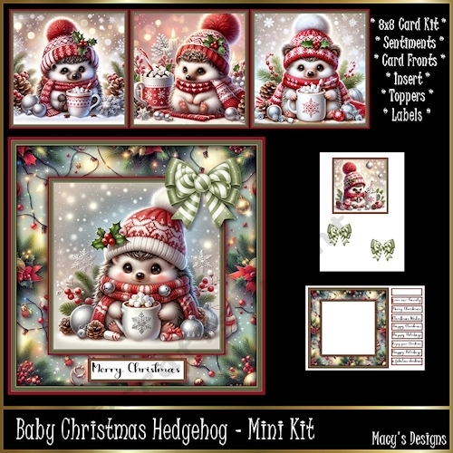 Baby Christmas Hedgehog - Mini Kit REQUEST 8x8