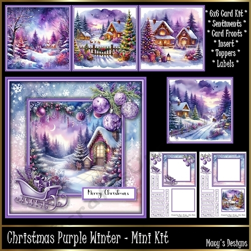 cup1393942_124264 - Christmas Purple Winter - 6x6 Mini Kit