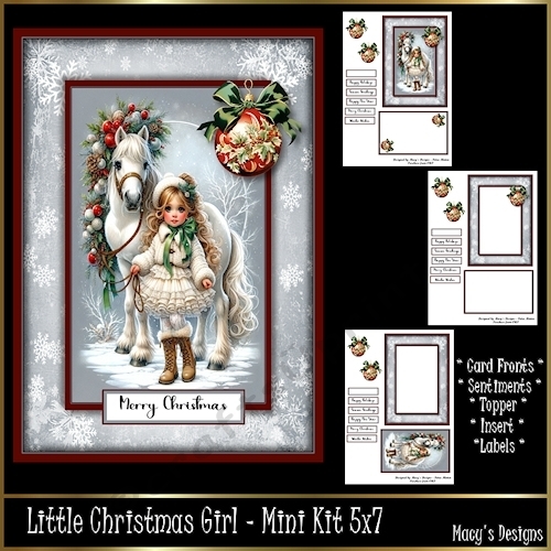 Little Christmas Girl - 5x7 Mini Kit