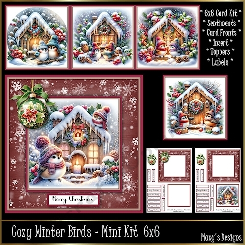 Cozy Winter Birds - 6x6 Mini Kit