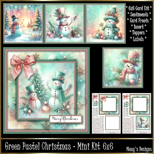 Green Pastel Christmas - 6x6 Mini Kit