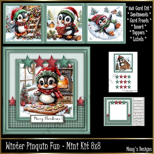 Winter Pinquin Fun - Mini Kit REQUEST 8x8