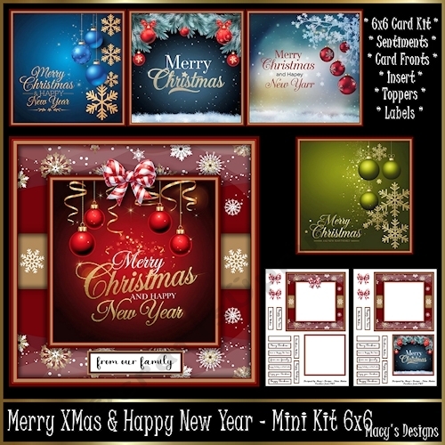 Merry XMas & Happy New Year - 6x6 Mini Kit