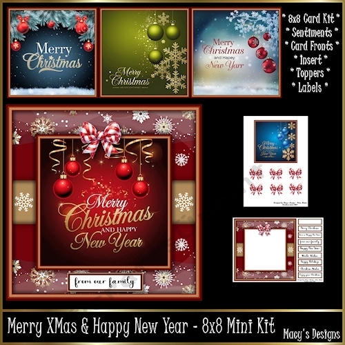 Merry XMas & Happy New Year - 8x8 Mini Kit