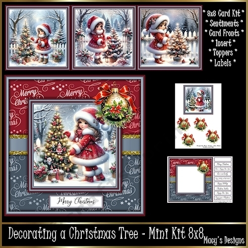 Decorating a Christmas Tree - Mini Kit REQUEST 8x8