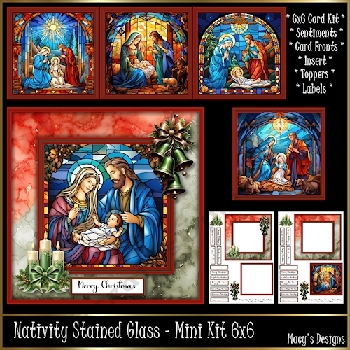 Nativity Stained Glass - Mini Kit 6x6