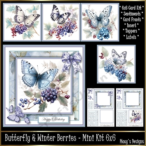 cup1398112_124264 - Butterfly Winter Berries - Mini Kit 6x6