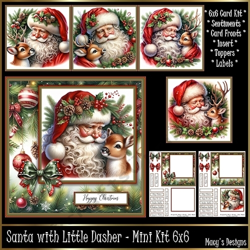 Santa and Little Dasher - Mini Kit 6x6