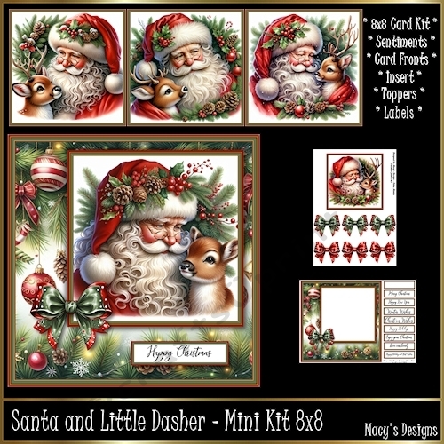 Santa and Little Dasher - Mini Kit 8x8