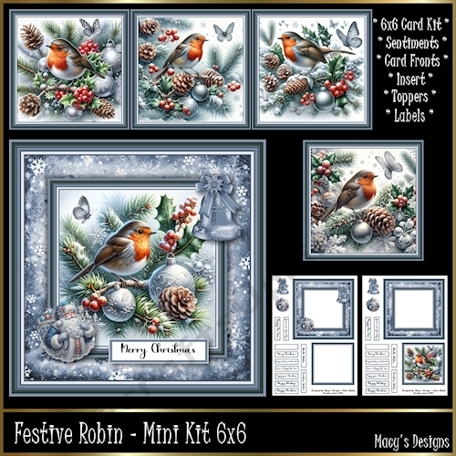 Festive Robin - Mini Kit 6x6