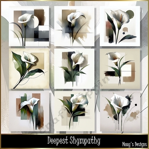 Deepest Sympathy - Illustrations for Cards, Mini kits & Designers