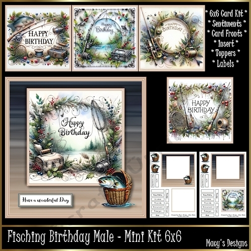 Fishing Birthday Male - Mini Kit 6x6