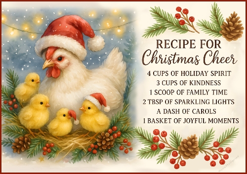 A4 - Recipe for a Joyful Christmas 5 - Illustration for Cards
