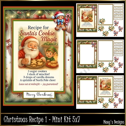 Christmas Recipe 1 - Mini Kit 5x7