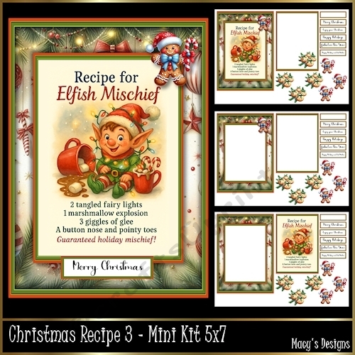 Christmas Recipe 3 - Mini Kit 5x7