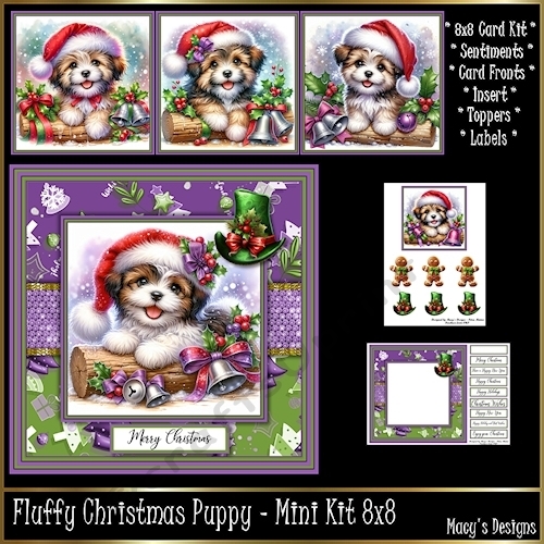 Fluffy Christmas Puppy - Mini Kit REQUEST 8x8