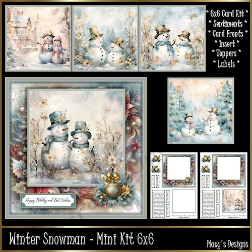 Winter Snowman - Mini Kit 6x6