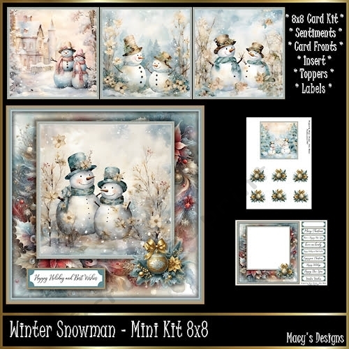 Winter Snowman - Mini Kit 8x8 NEW