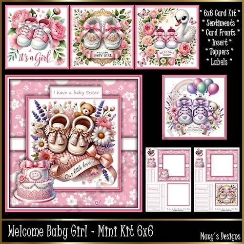 Welcome Baby Girl - Mini Kit 6x6