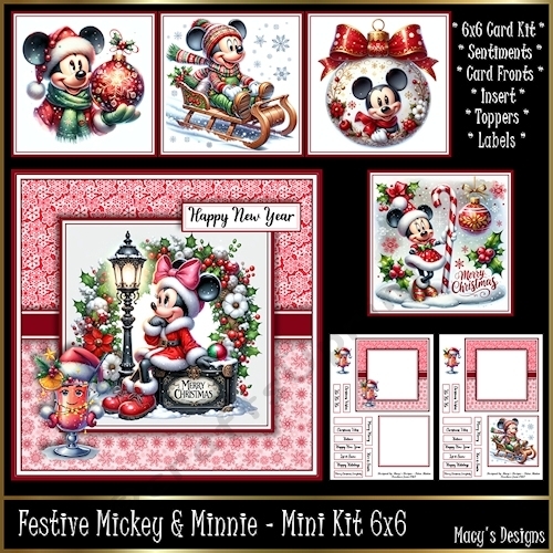 cup1403326_124264 - Festive Mickey & Minnie - Mini Kit 6x6