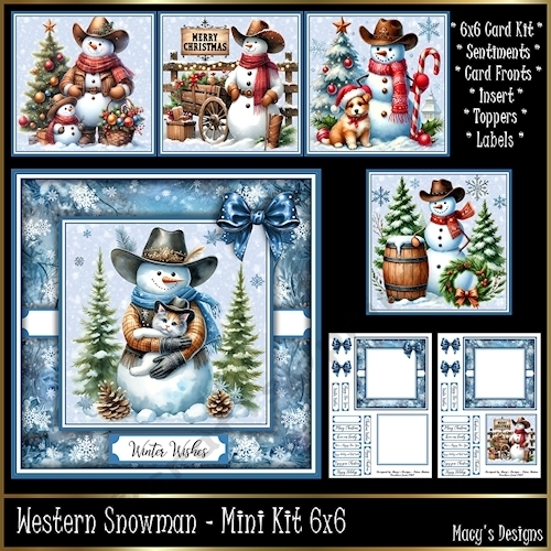 Western Snowman - Mini Kit 6x6