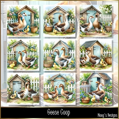 Geese Coop - Illustrations for Cards, Mini kits & Designers