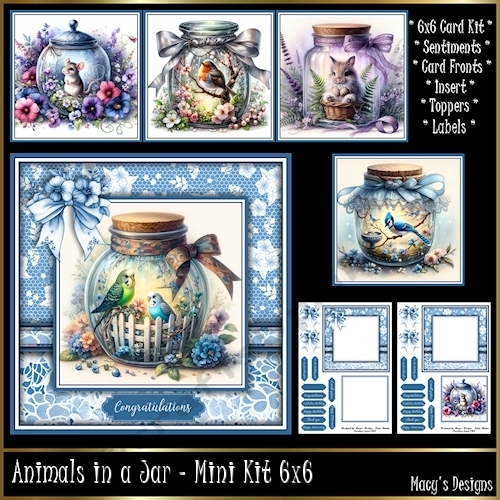 cup1405255_124264 - Animals in a Jar - Mini Kit 6x6