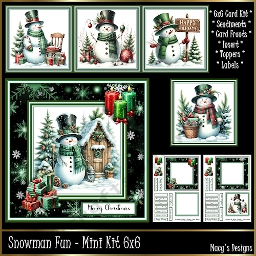 Snowman Fun - Mini Kit 6x6