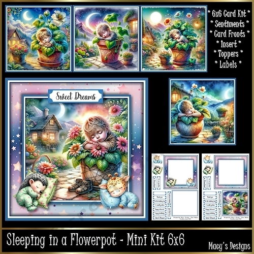 Sleeping in a Flowerpot - Mini Kit 6x6