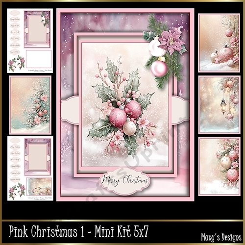 Pink Christmas 1 - Mini Kit 5x7