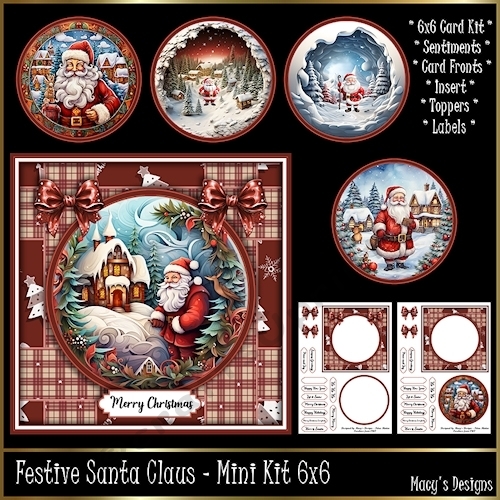 Festive Santa Claus - Mini Kit 6x6