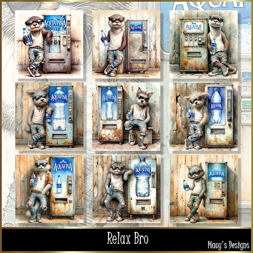 Relax Bro - Illustrations for Cards, Mini kits & Designers