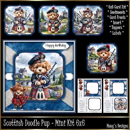 Scottish Doodle Pup - Mini Kit 6x6