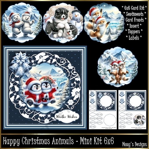 Happy Christmas Animals - Mini Kit 6x6